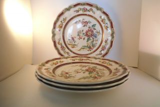 Vintage Grindley Marlborough Royal Petal Connaught Set of 4 Dinner Plates 2