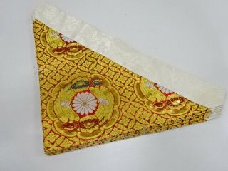 06189 Japanese Kimono / Vintage Uchishiki (buddhist Altar Cloth) / Set O