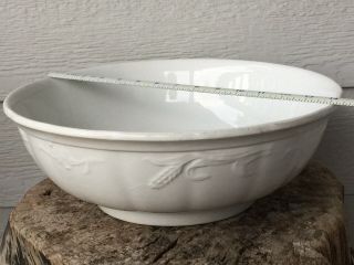 Antique Alfred Meakin Royal Ironstone China,  14 " White Porcelain Wash Basin Bowl