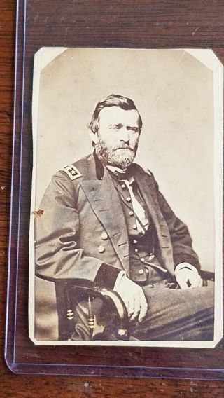 Union Civil War General Us Grant Cdv Image