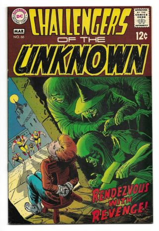 Silver Age Challengers Of The Unknown 66 1969 Nm Logo,  Joe Kubert Cover