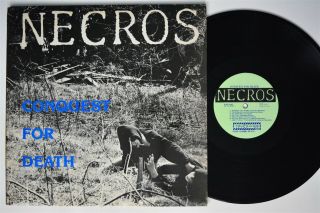 Necros Conquest For Death Touch And Go Lp Vg,  1st W/poster Black Flag F.  U.  