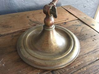 Antique Bradley & Hubbard Industrial Art Deco Machine Age Brass Table Lamp 3