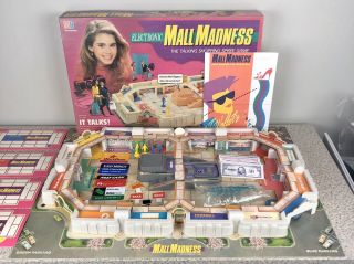 Electronic Mall Madness Vintage 1989 Shopping Board Game 100 Complete &