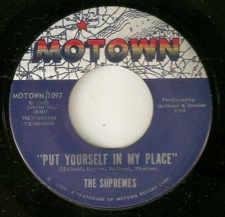 THE SUPREMES Put Yourself In My Place Hurry Love,  PIC MOTOWN NORTHERN SOUL USA 2