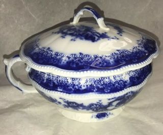 W.  H.  Grindley Flow Blue Chamber Pot