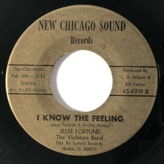Jesse Fortune I Know The Feeling Chicago Sound Soul Funk Nm 45 Hear