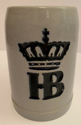 Vintage Hofbrauhaus 0.  5 L Hb Stoneware King 7 Stoneware Beer Mug Rare