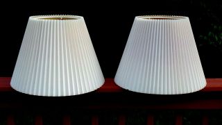 Vintage Stiffel Pleated Lamp Shades - Pair