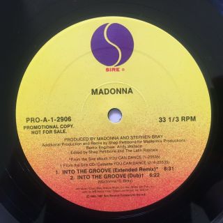Madonna - Into The Groove/Everybody RARE 1987 PROMO 12 