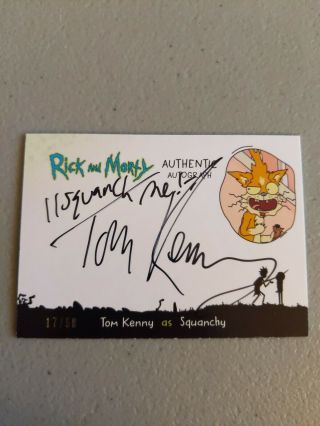 Rick And Morty Autograph Tom Kenny As Sqanchy 17/50