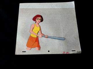 The Real Ghostbusters 1986 Production Hand Painted Janine Melnitz Cel And Pencil