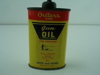 Vintage Outers 445 Gun Oil 3 Oz.  Handy Oiler Can