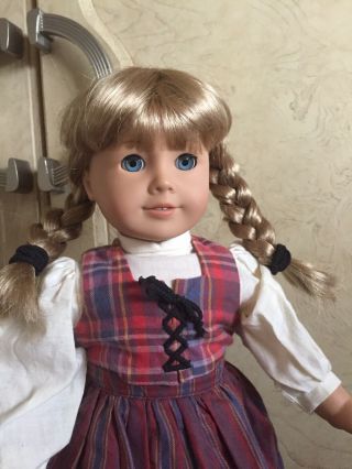 ❤️pleasant Company American Girl Retired Doll 18” Blonde Hair Blue Eyes Kirsten?