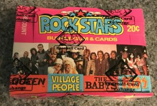 1979 Donruss Rock Stars Box Bbce Authenticated & Kiss Queen