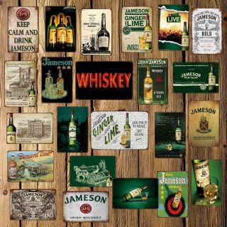 20x30 Jameson Irish Whiskey Metal Tin Signs Wall Poster Bar Pub Party Home Decor