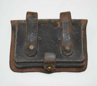 Civil War Pistol Cartridge Box with US Brass Plate - Inspector Marked 2