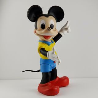 Vintage Mickey Mouse Figure Walt Disney Ledraplastic Poseable 14 " Doll