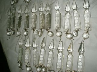 50 antique vintage Crystal Glass French Gothic Prism Chandelier lamp Part Luster 2