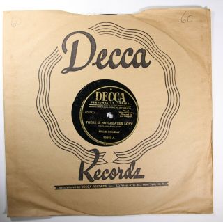 Billie Holiday Decca 23853 E - Jazz 78
