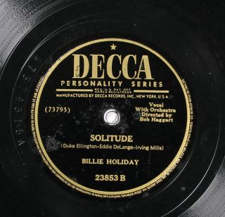 Billie Holiday DECCA 23853 E - JAZZ 78 3