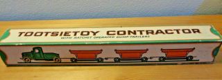 Vintage Boxed Tootsie Toy Usa Mack Dump Truck Set