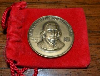 Rare Vintage John Wesley Bronze Coin " American Methodist Bicentennial "