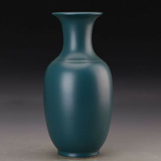 Chinese Ancient Antique Hand Make Green Glaze Vase Yongzheng Mark V2