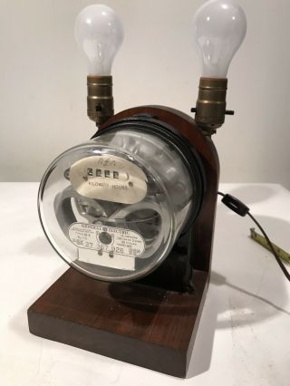 Vintage General Electric Meter Twin Lamp Meter Turns Cool Ge Steampunk