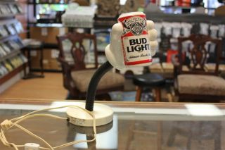 Vintage Bud Light Budweiser Beer Can Office Ceramic Desk Lamp Light
