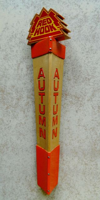 Red Hook Autumn 3 - Sided Wooden Beer Tap Handle