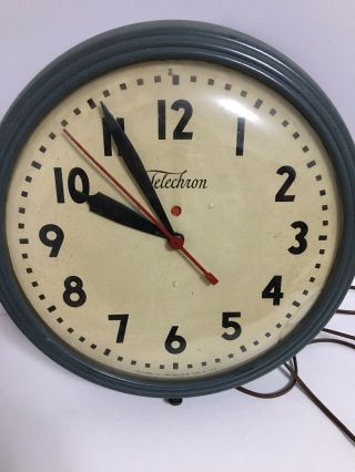 Telechron Large Vintage School Wall Clock