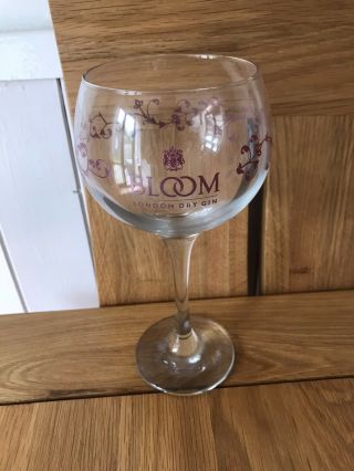 Rare Item - Bloom London Dry Gin Tall Balloon Style Stemmed Glass