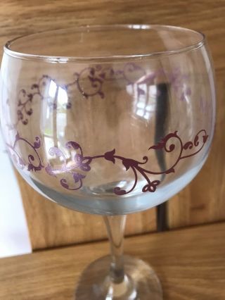 Rare item - Bloom London Dry Gin Tall Balloon Style Stemmed Glass 3