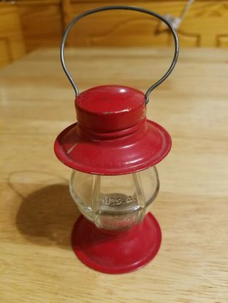 Vintage Candy Lantern Tin And Glass Avor U.  S.  A.  1/2 Oz