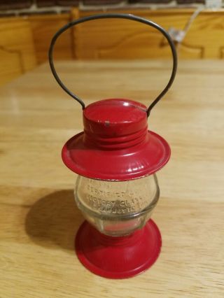 Vintage Candy Lantern Tin And Glass AVOR U.  S.  A.  1/2 oz 2