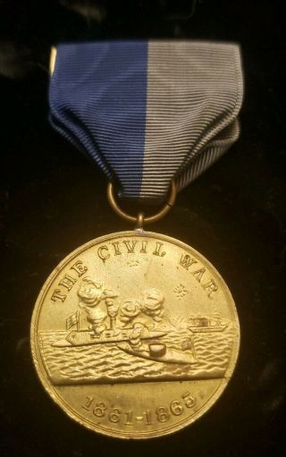 Origianl U.  S.  Navy Civil War Campaign Medal Un - Numbered Marked G1 For Service