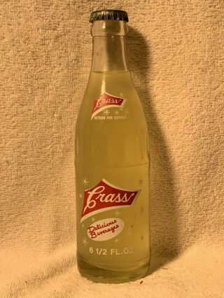 Full 6 1/2oz Crass Lemon - Lime Acl Soda Bottle Coca - Cola Richmond,  Va