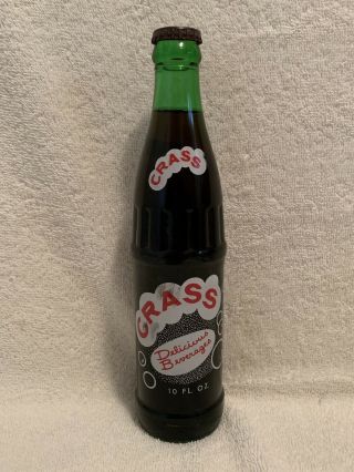 Full 10oz Crass Root Beer Acl Soda Bottle Coca - Cola Richmond,  Va