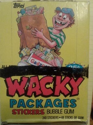 1985 Topps Wacky Packages Full Box 48 Factory Wax Packs Stickers
