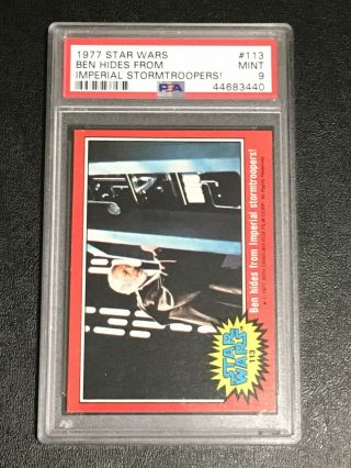 Vintage 1977 Topps Red Series 2 Star Wars Card 113 Psa 9
