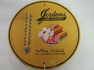Vintage Advertsing Jordans Ready To Eat Meats Tin Thermometer 658 - Q