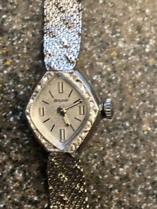 Bulova Vintage Ladies 10K Rolled Gold Plate Mechanical watch Running Great 2
