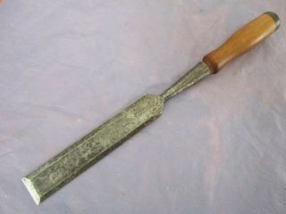 Vintage T H Witherby 1 1/2 Inch Wide Socket Chisel With Beveled Sides