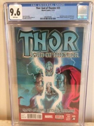 Thor God Of Thunder 25 Cgc 9.  6 Nm,  White Pages Jane Foster 2014