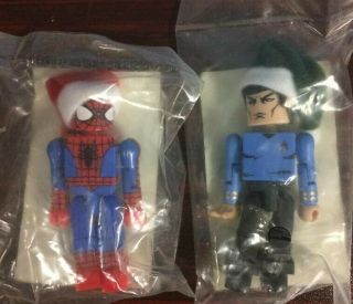 Rare - Elf Spock & Santa Spider - Man Mini - Mates Diamond Art Asylum Promo 2005/2007