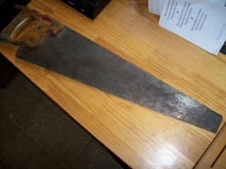 Vintage Henry Disston & Sons Hand Saw 20 " Blade 9 - Tpi