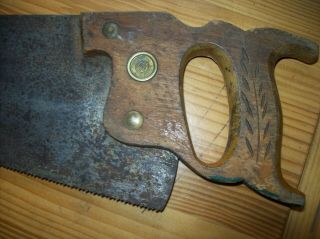 Vintage Henry Disston & Sons Hand Saw 20 