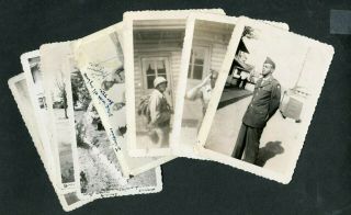 Vintage Photos Wwii Us Army Soldiers African American Men Uniforms & Guns 994031