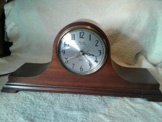 Vintage Revere Westminster Chime Telechron Mantle Clock Wood Cabinet